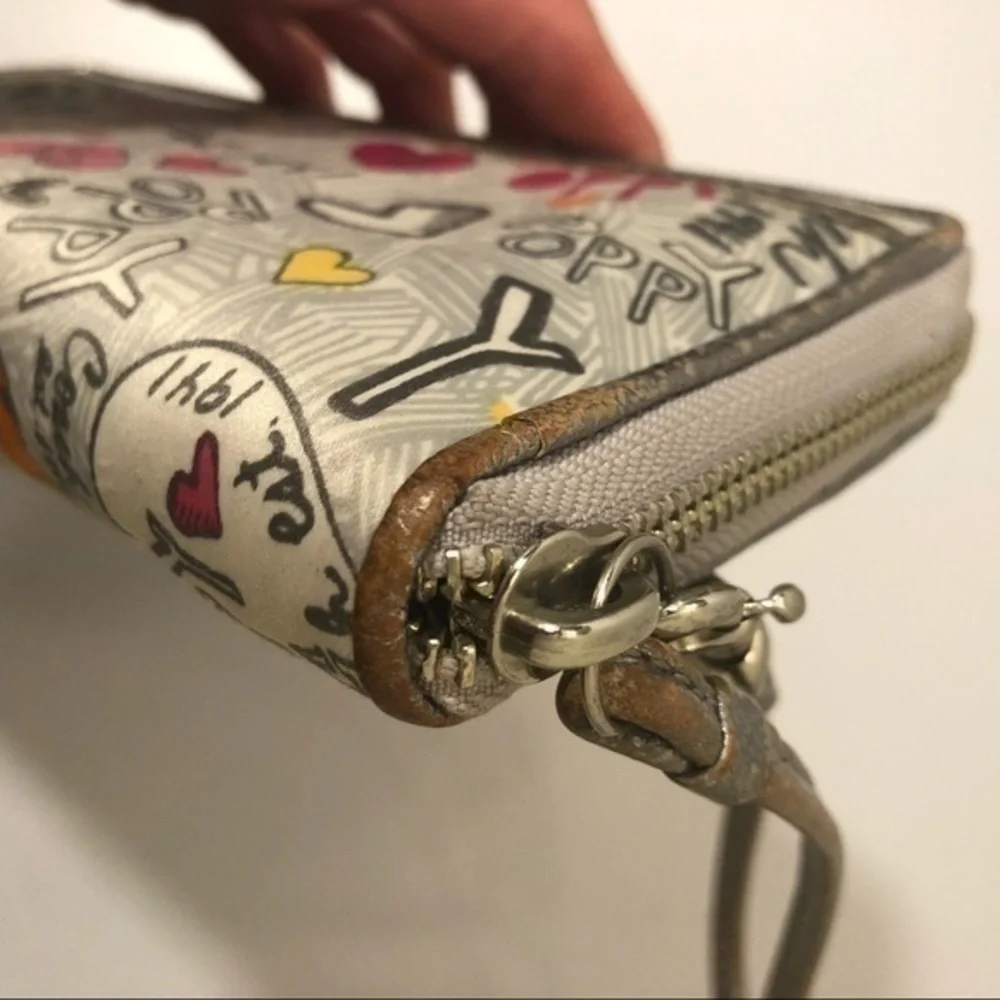 Coach poppy glam wallet wristlet clutch bag RARE